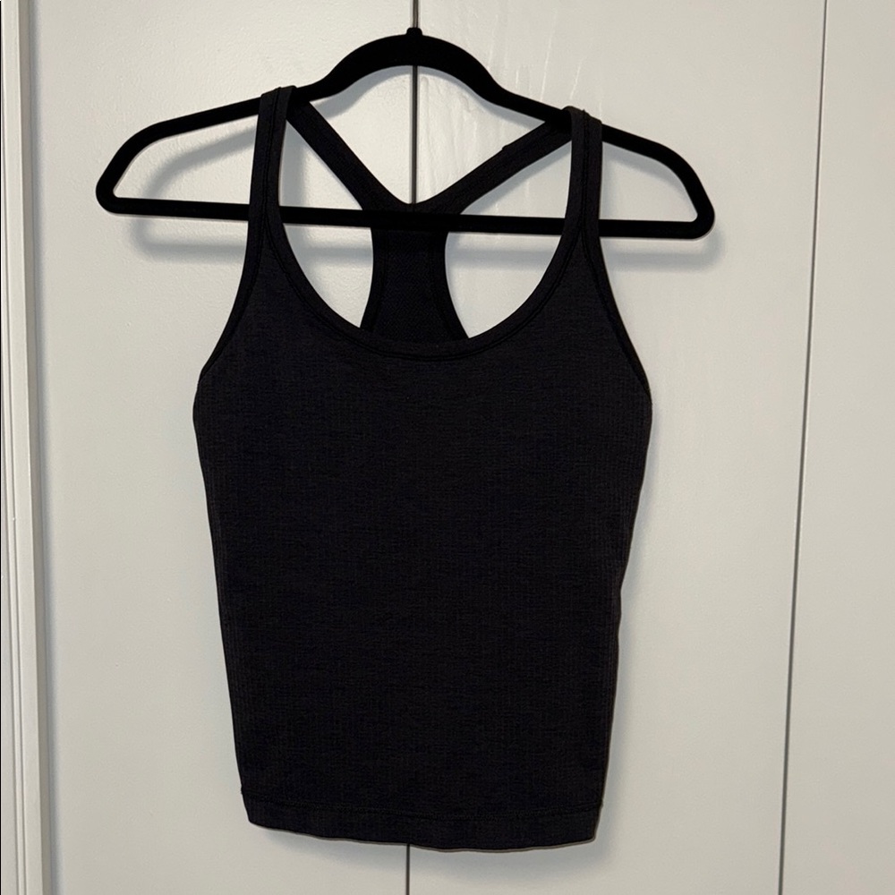 Lululemon Black ebb to street Tank Top (cropped)